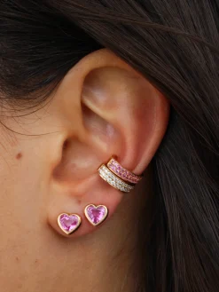 Flash Sale TWO ROW PINK SAPPHIRE EAR CUFF Ear Cuffs