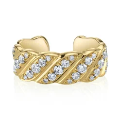 Sale WIDE DIAMOND BRAID EAR CUFF Ear Cuffs