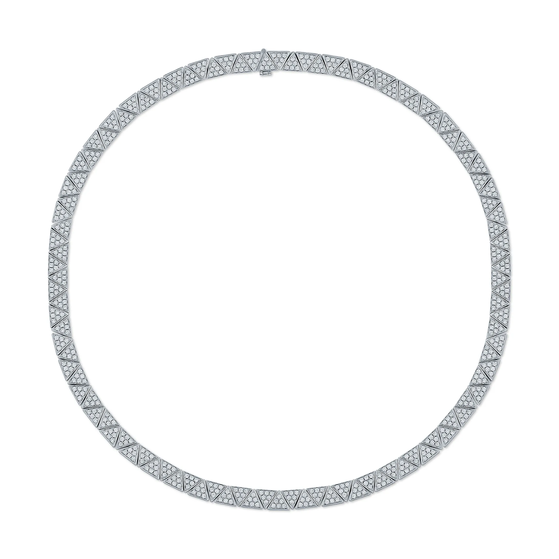 Hot WIDE PAVE DIAMOND CLEO CHOKER Chokers